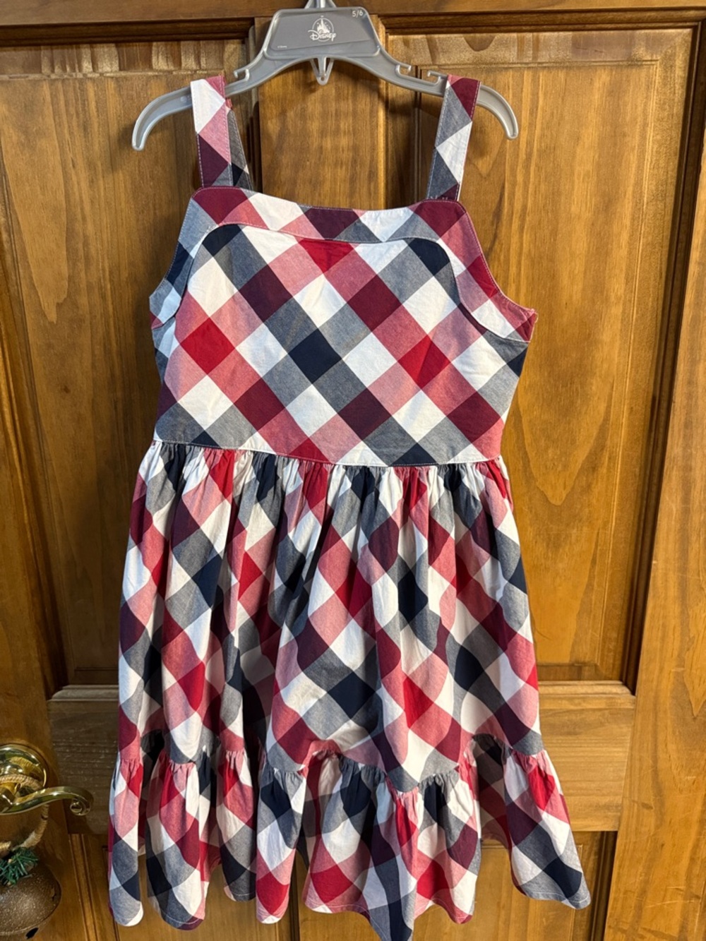 Gymboree Red, Navy & White Plaid Sundress
